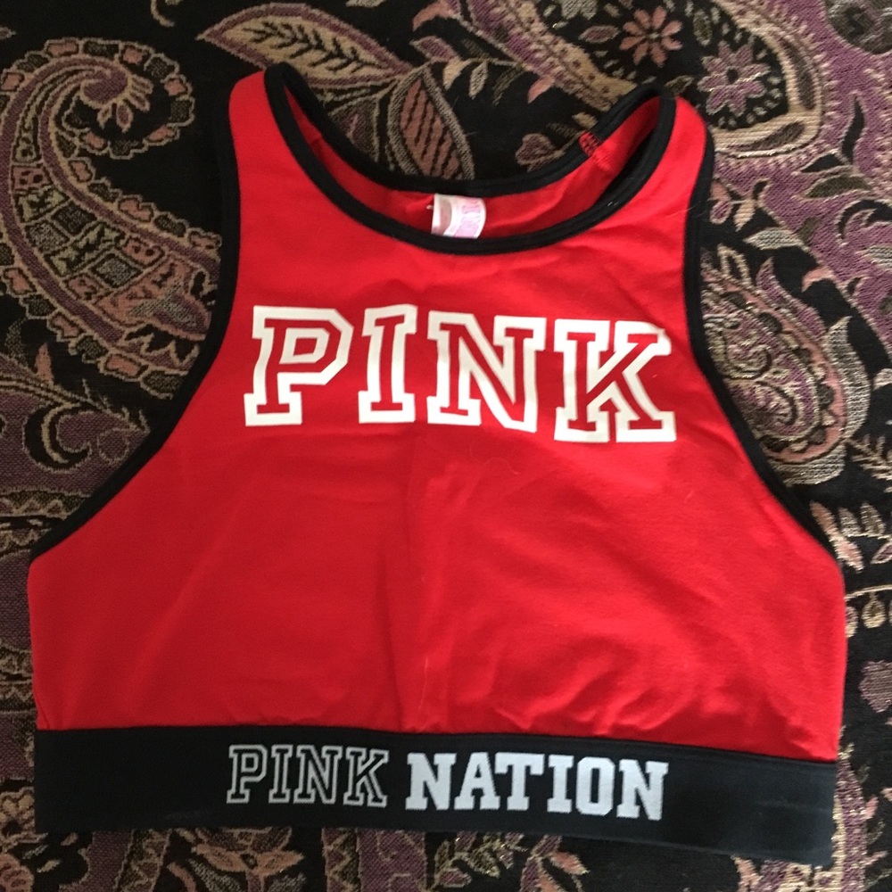 NWOT VS Pink high neck sport bra